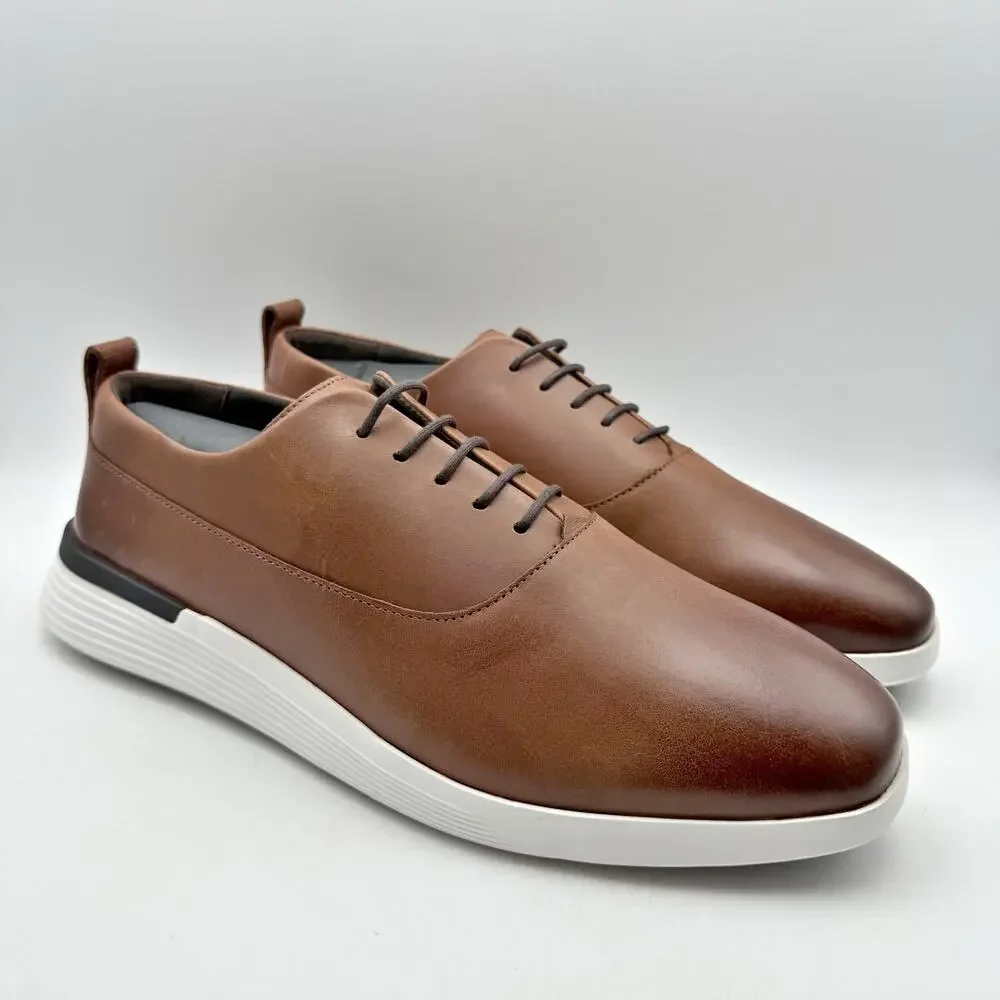 Wolf & Shepherd Mens Crossover Longwing Oxford Sneakers US 12 Brown Leather NIB